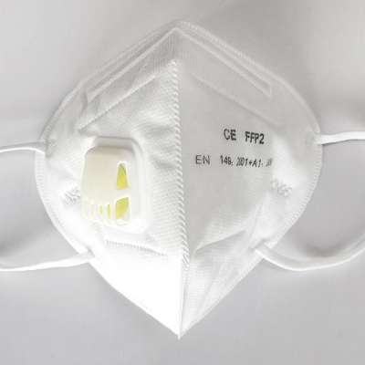 Disposable en149 fold cup type ffp2 filter with valve