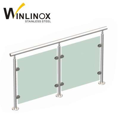 stainless steel staircase railing inox 304 316 glass handrail tube